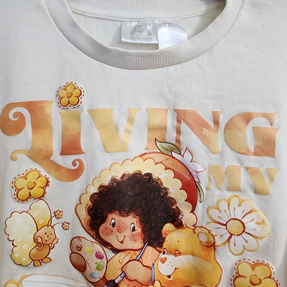 Care Bears Strawberry Shortcake Sweatshirt Living My Best Life XXL Ombré - Picture 10 of 16